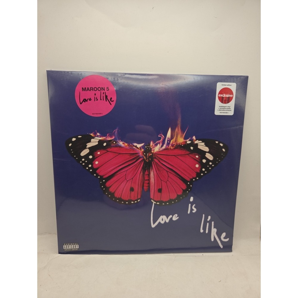 Maroon 5 - LOVE IS LIKE Limited Bubblegum Pink Colored Vinyl LP + Poster SEALED
